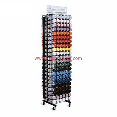 Floor Standing Metal Shlef Retail Store Spraycan Spray Paint Aerosol Can Display Rack