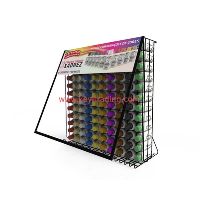 Custom Design Wall Mounted Black Metal Wire Display Rack For Aeroaol Can