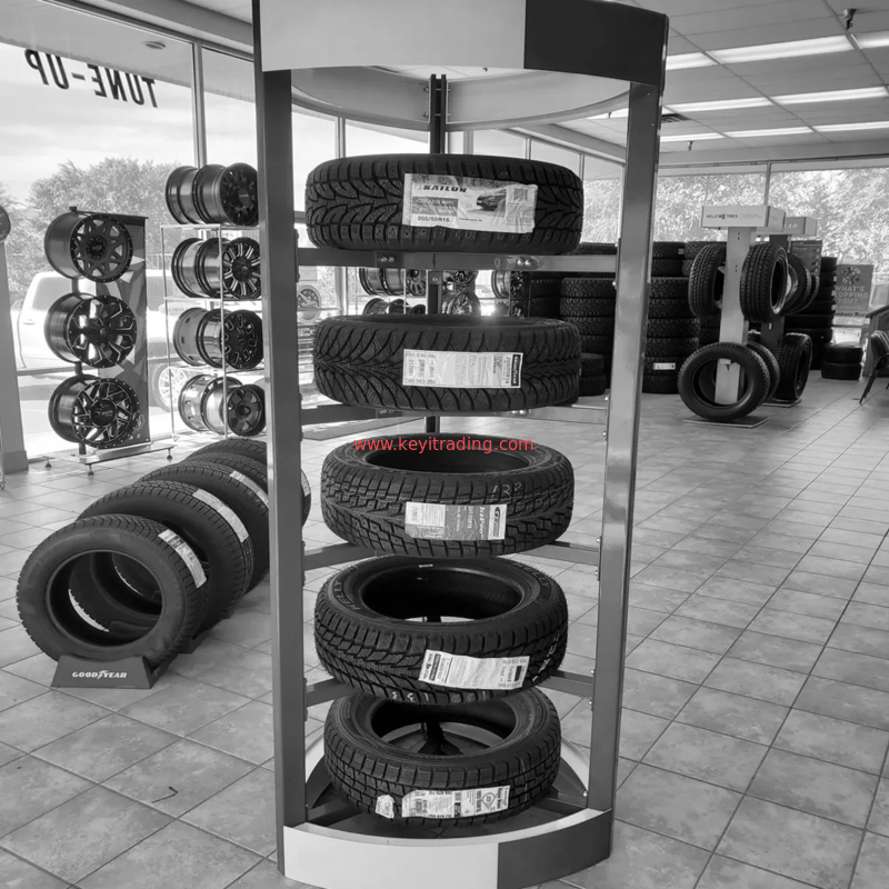 Wheel display rack tire storage rack for garage