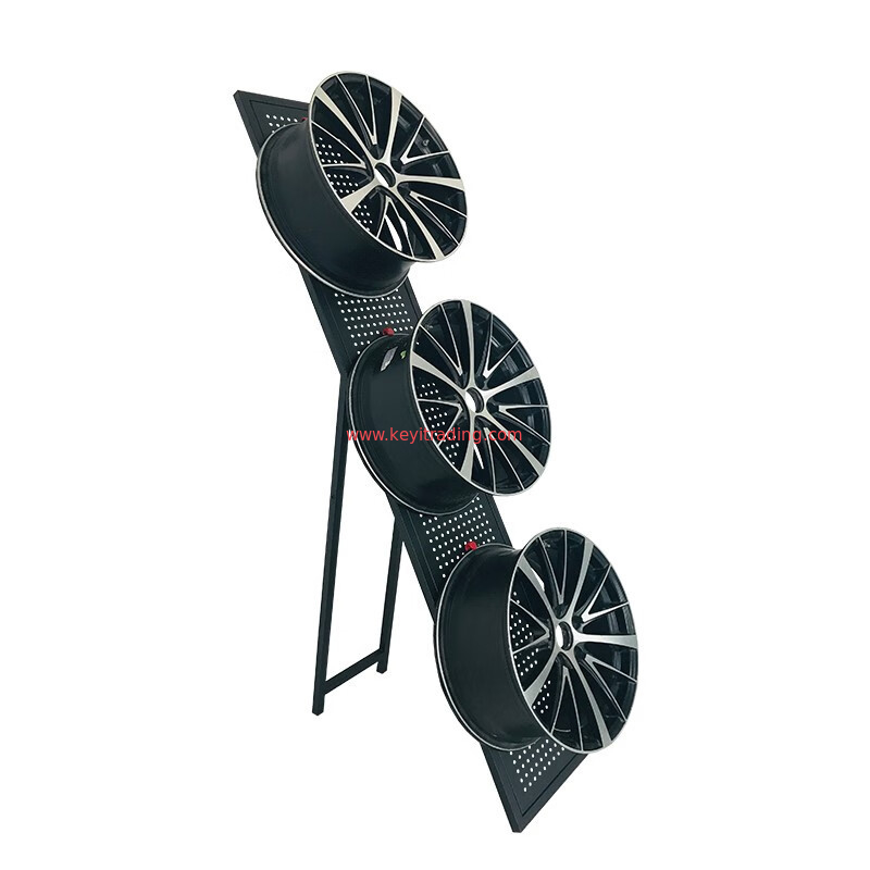 Portable folding Wheel display rack