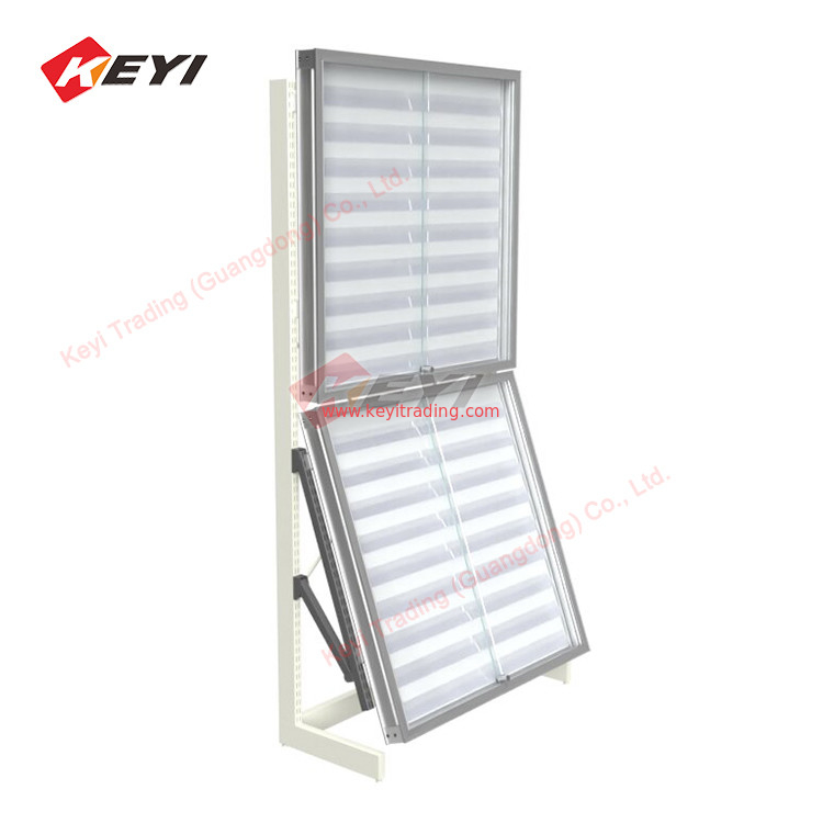 Trading Card Display Cases Hobby Station Display Rack Aluminum Metal Frame Display Stand with Sliding Door for TCG Cards