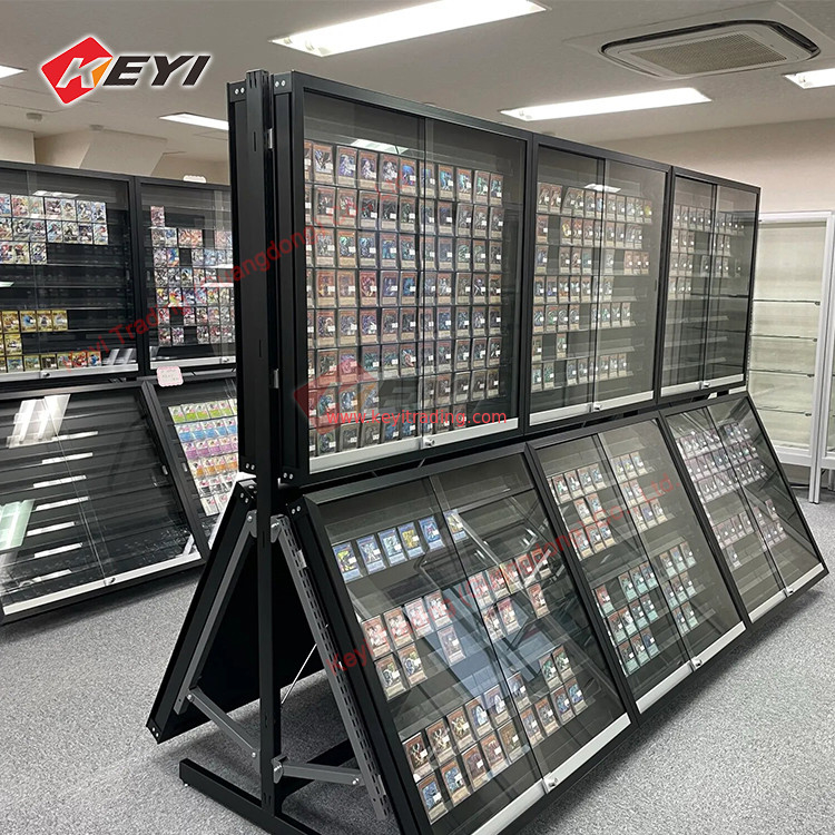 TCG High Quality PS-A Graded Sports Cards Collectible Trading Card Wall Mounted Frame 7 Slot Acrylic Metal Display Case