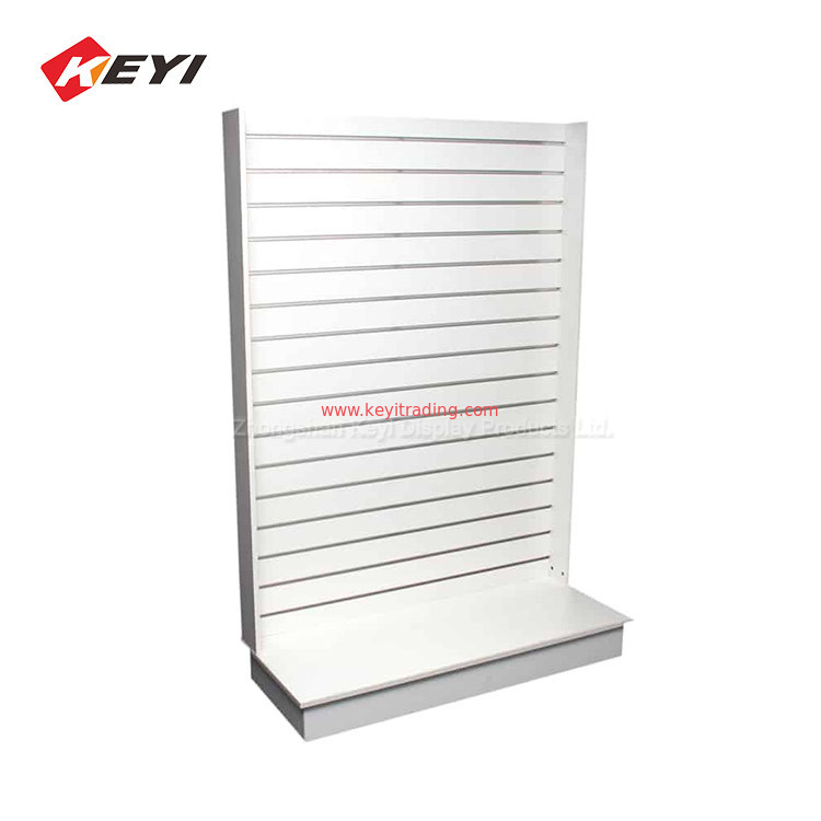 Modern Pop Stand Retail Merchandise Rack Mdf Slatwall Display Shelf