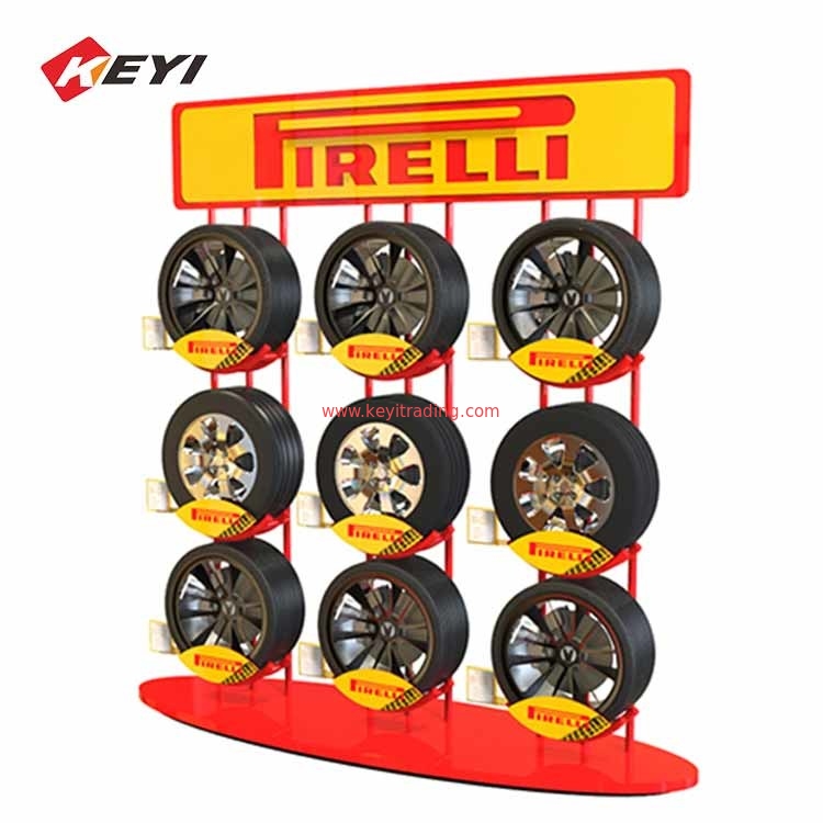 Made In China Car Tyre Promotional Stand Retail Display Racks For Tire