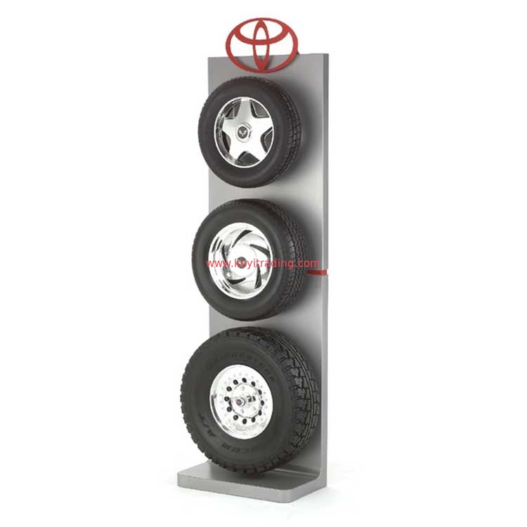 Wholesale Custom Free Standing Single Sided Car Alloy Rims Stand Wheel Display Rack
