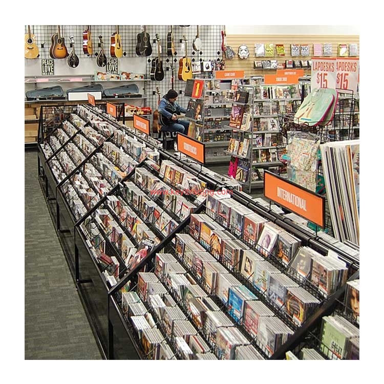High Capacity Metal Wire Vinyl Record Rack For Record Stores And Used Music And Media Stores!