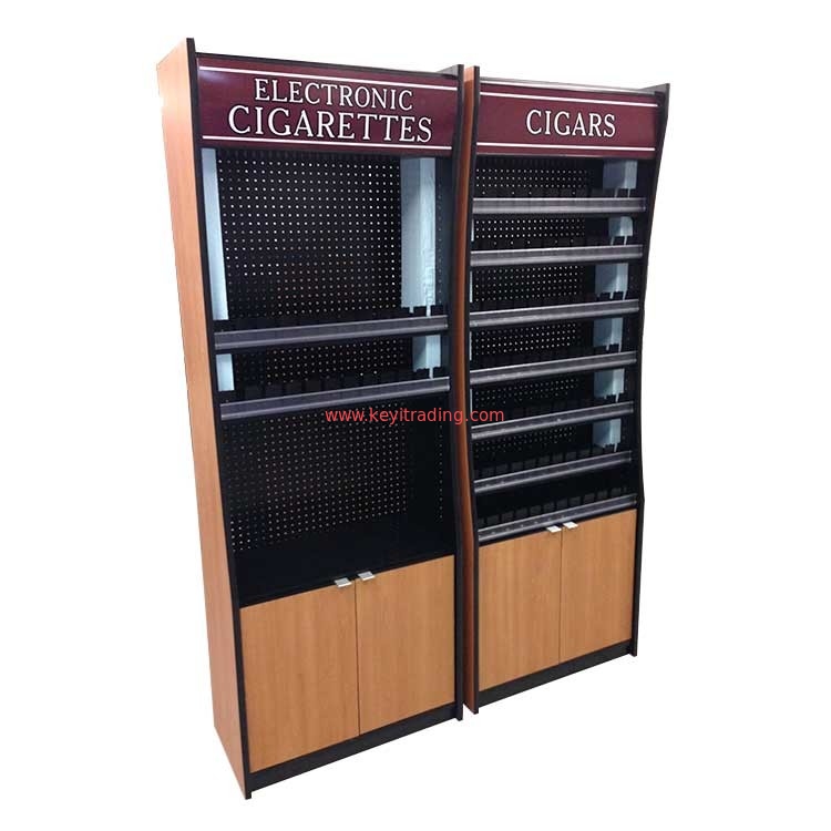 Tobacco Shop Display Furniture Floor Standing Cigarette Display Cabinet