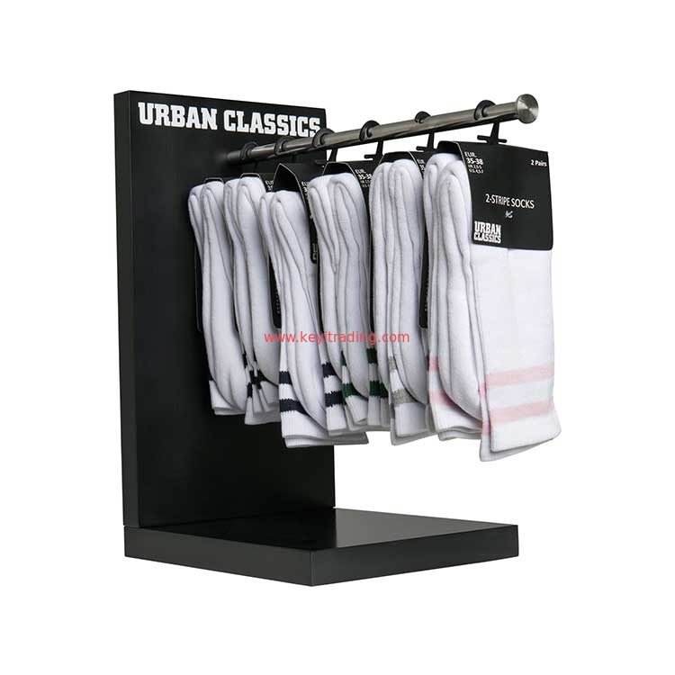 Wholesale Custom Counter top Wooden Hosiery Rack Socks Display Stand