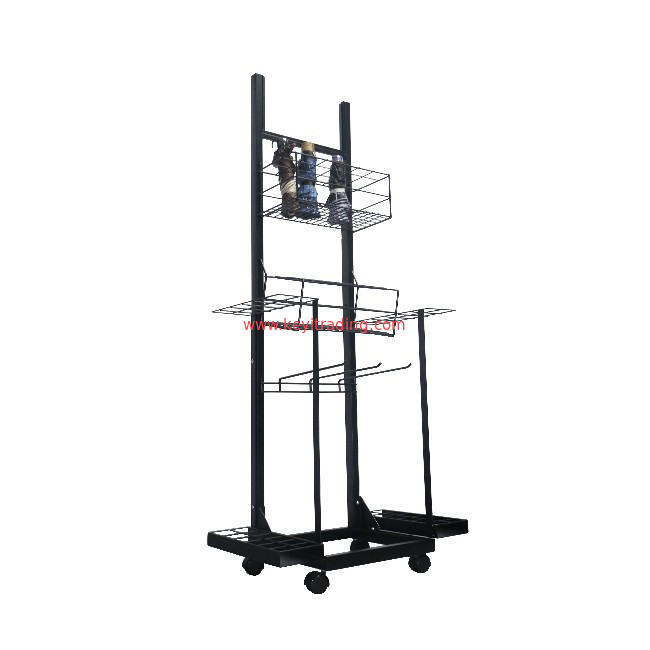 OEM Custom Movable Metal Wire Shelves Floor Umbrella Storage Rack