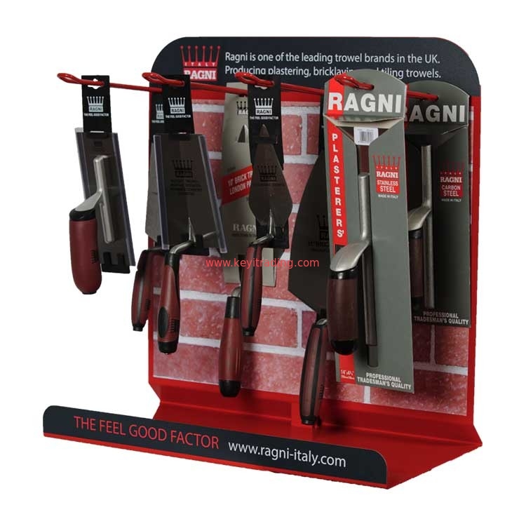 China Factory Hardware Store Countertop Metal Tool Display With Hooks