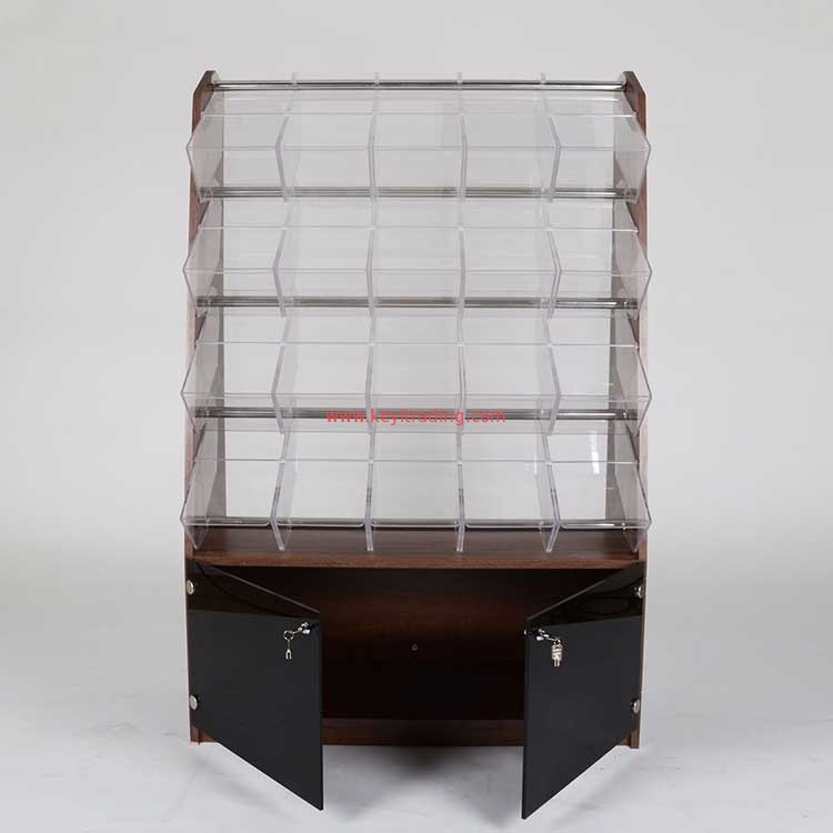 Fashion Acrylic Display Racks Cosmetic Retail Shelf Acrylic Bins Display Cabinet Cosmetic Wholesale Cosmetic Display