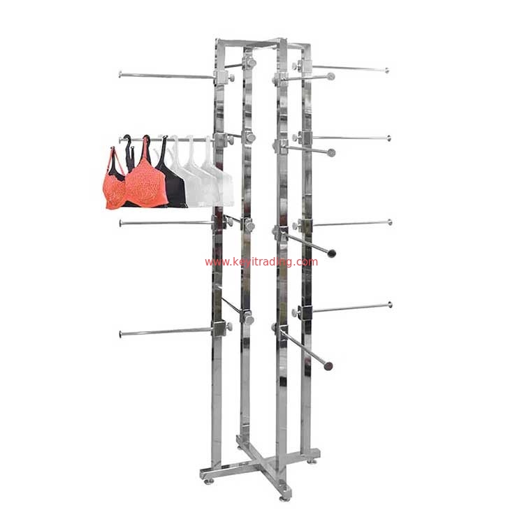 Bra Shop Knocked-Down Floor Standing Stainless Steel Underwear Display Rack