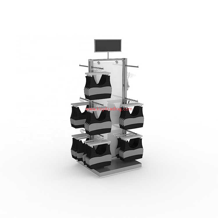 Customized Lingerie Store Display Furniture Underwear Display Rack For Bra