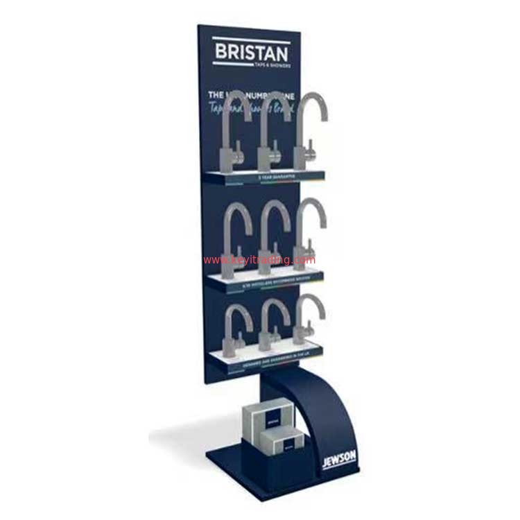 Modern POP Floor Standing Metal Water tap Faucet Display Stand
